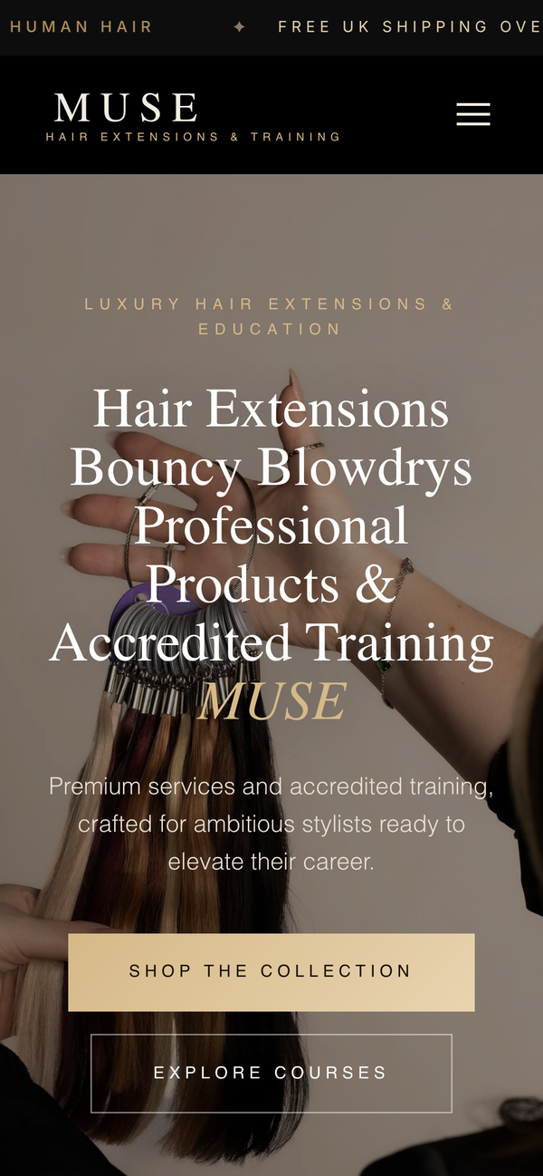 A bespoke academy website, mobile view