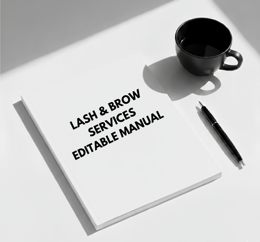 Lash & Brow Services Editable Manual