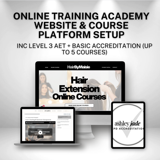 Online Training Academy Website & Course Platform Setup + Level 3 AET + Basic Accreditation (Up to 5 Courses)